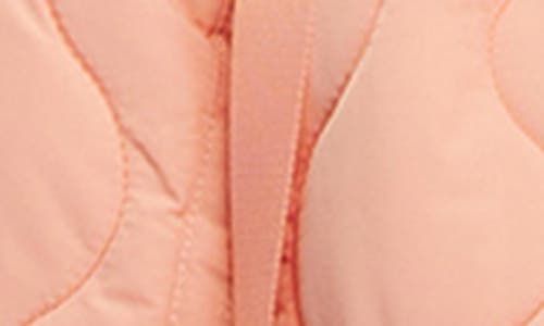 Noize Philipa Water Resistant Hooded Quilted Jacket In Coral