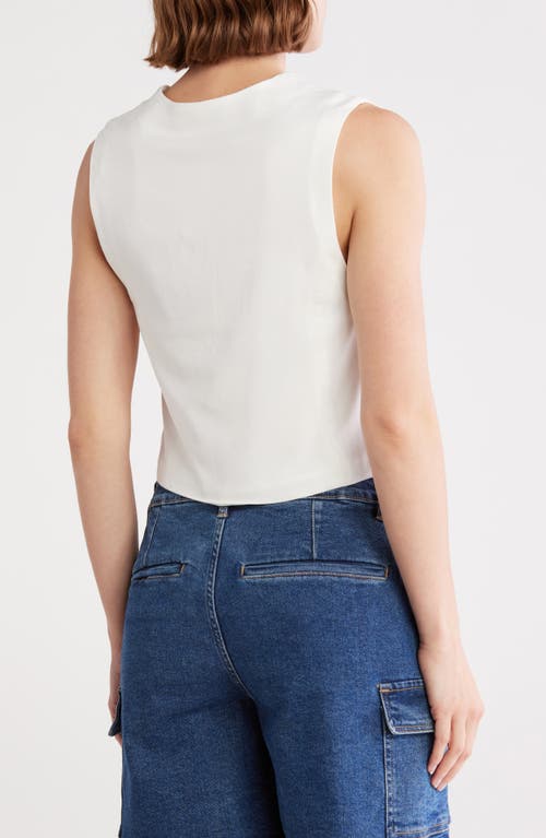 Vigoss Tie Front Vest In White
