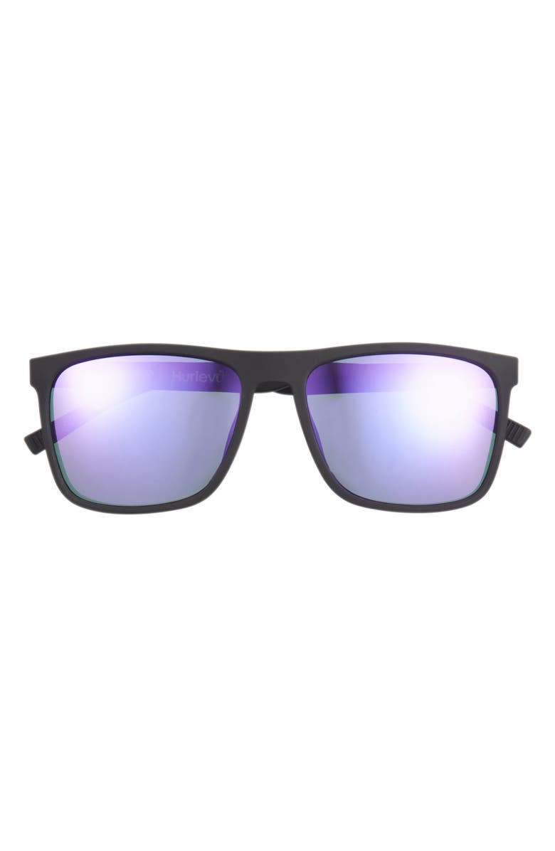 Hurley 48mm Square Sunglasses, Main, color, Charcoal