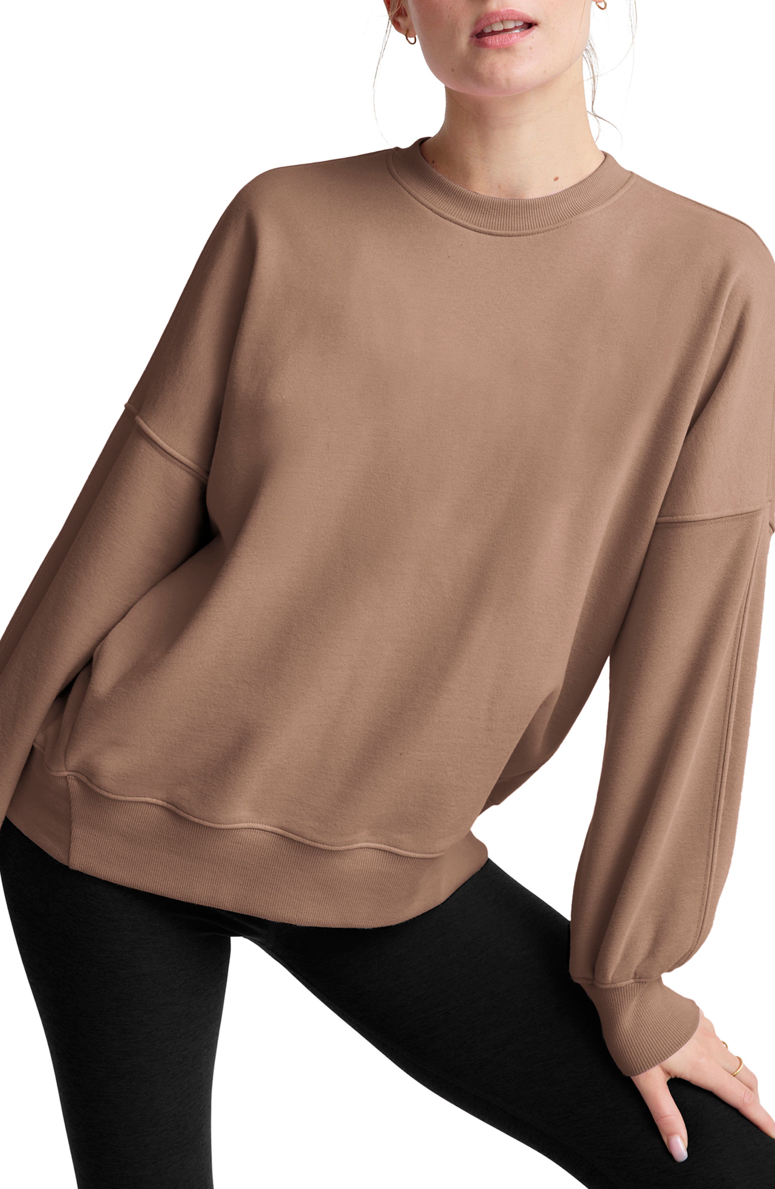 Beyond Yoga Solstice Oversize Cotton Blend Sweatshirt
