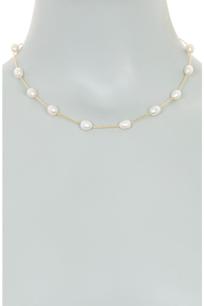 Freshwater Pearl Chain Necklace, Alternate, color, GOLD