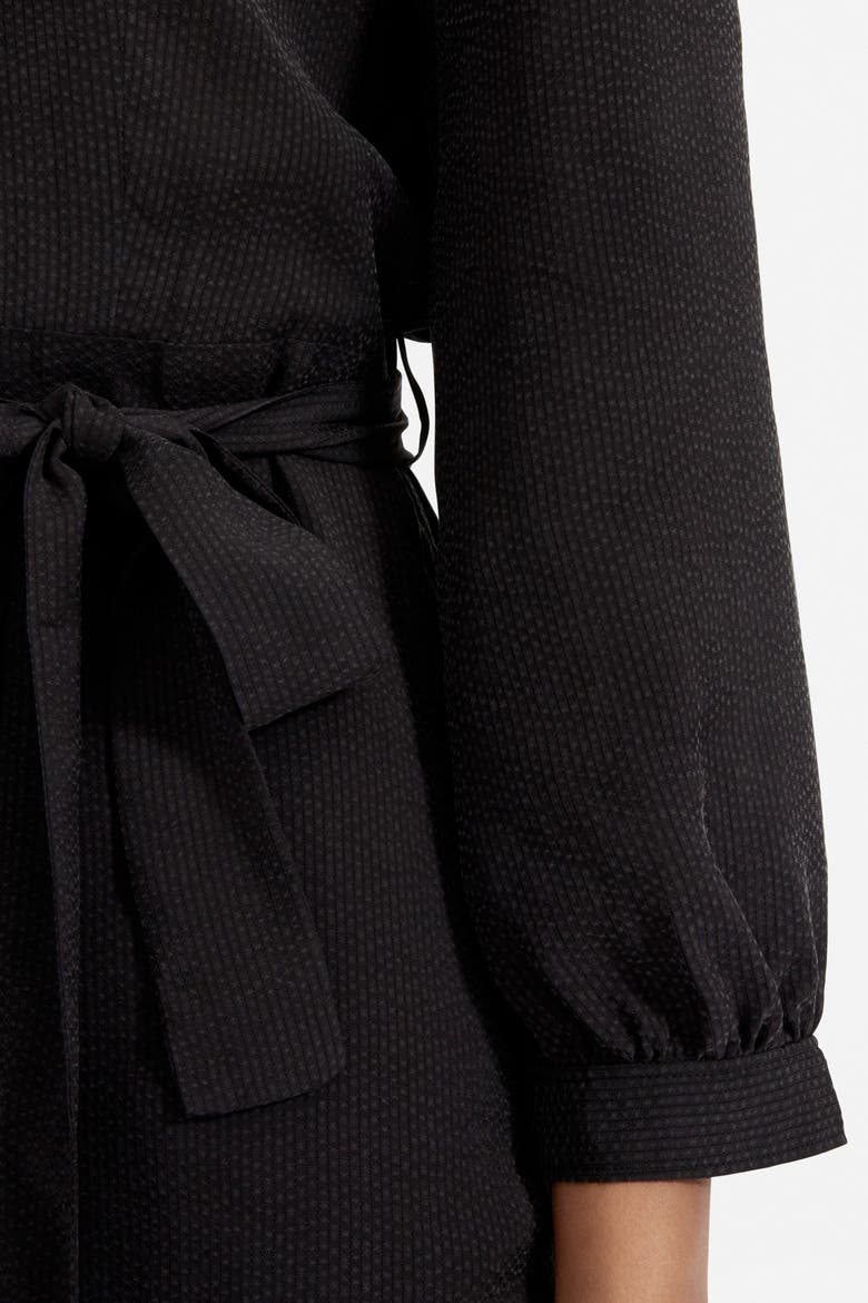 The Cupro Blouson Dress, Alternate, color, TEXTURED COAL