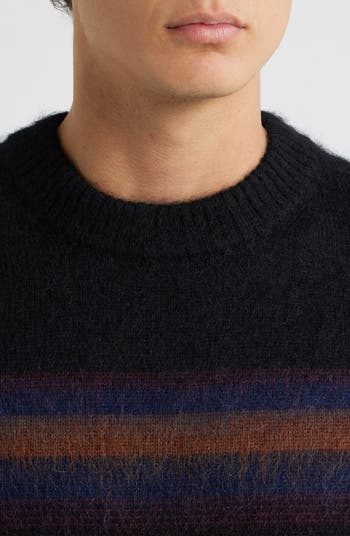 Wilde Brush Stripe Wool Blend Crewneck Sweater