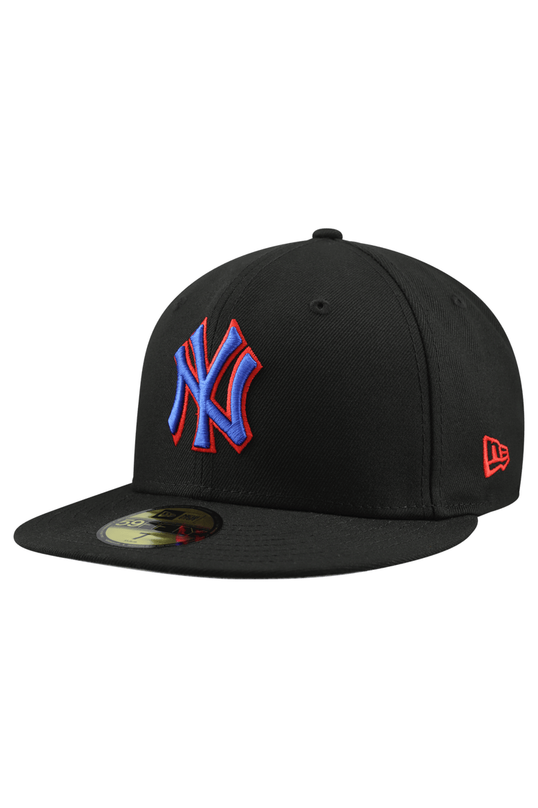 Men's New Era Black New York Yankees Puerto Rico 59FIFTY Fitted Hat, Alternate, color, Black