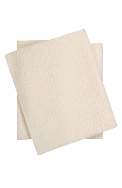 Shaker Knit Cashmere Throw Blanket