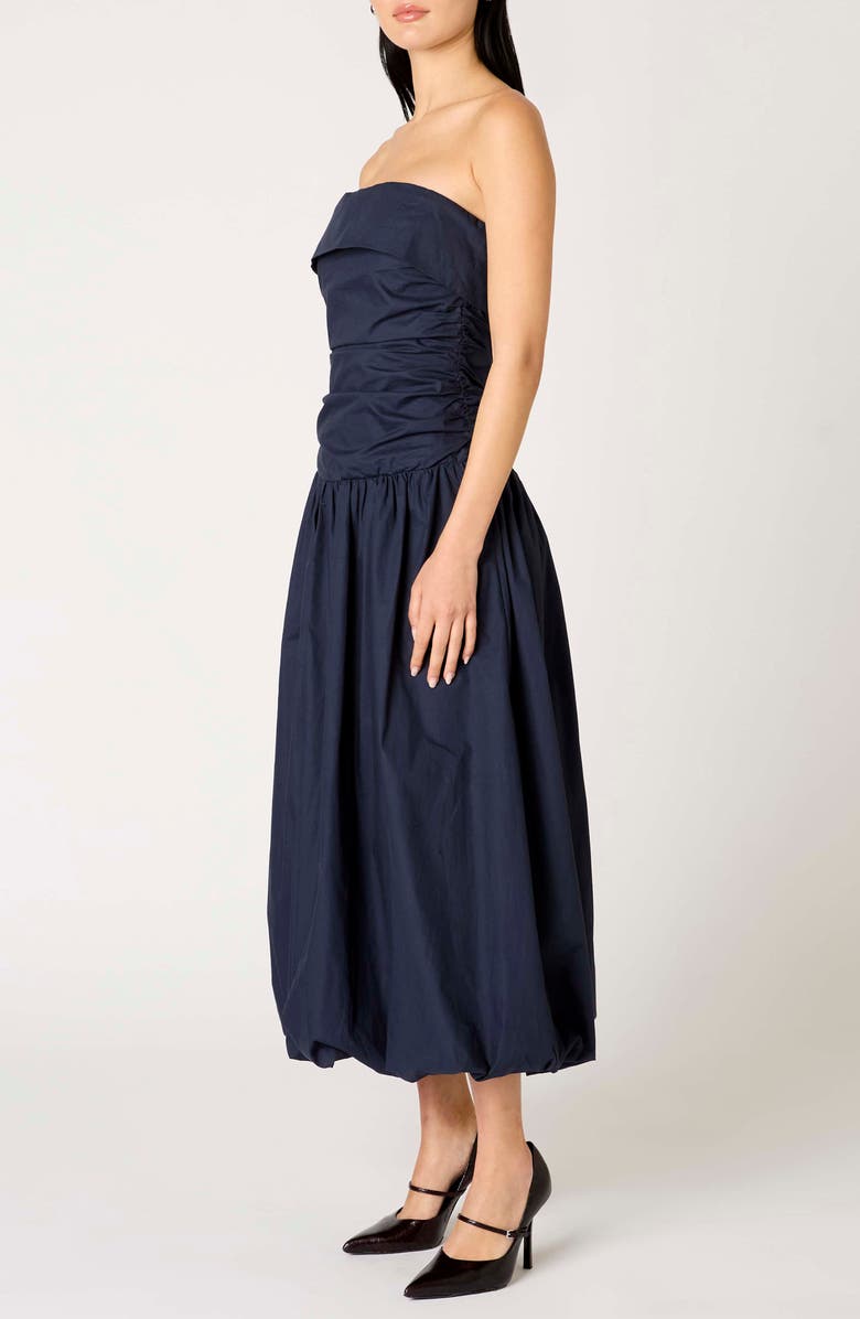 Nia Freya Strapless Dress, Alternate, color, Navy