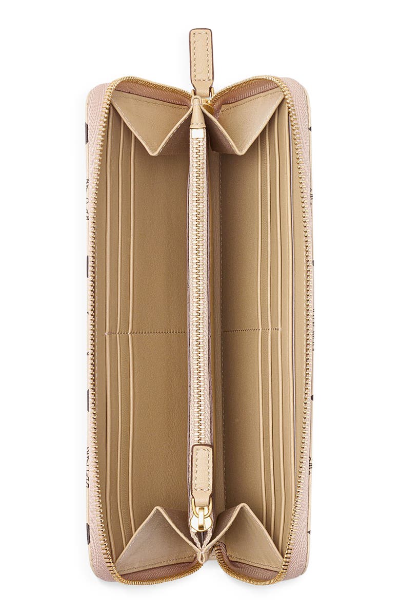 MCM Large Aren VI Zip Around Wallet, Alternate, color, 
