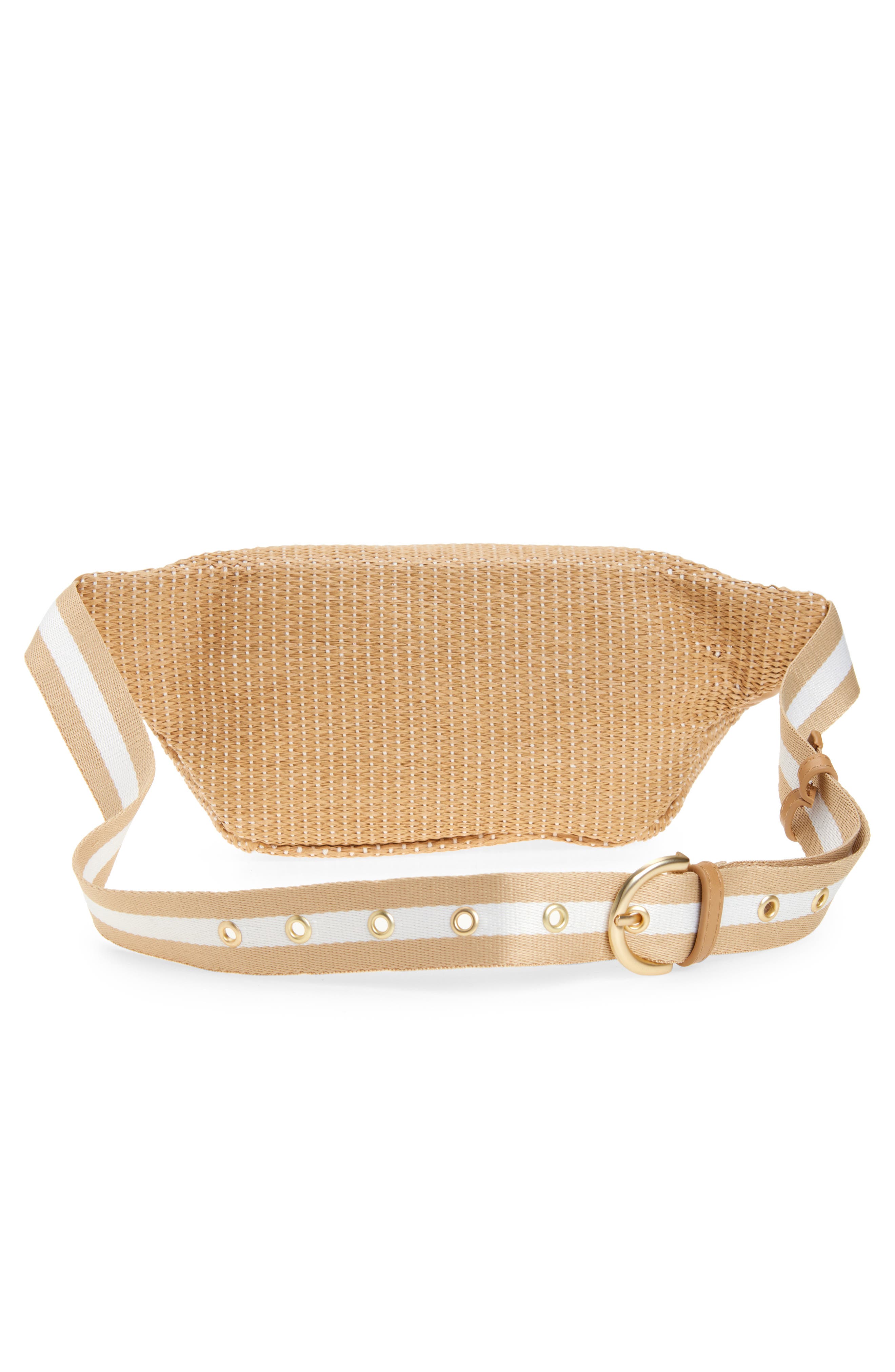 LSPACE Evie Straw Belt Bag, Alternate, color, Natural