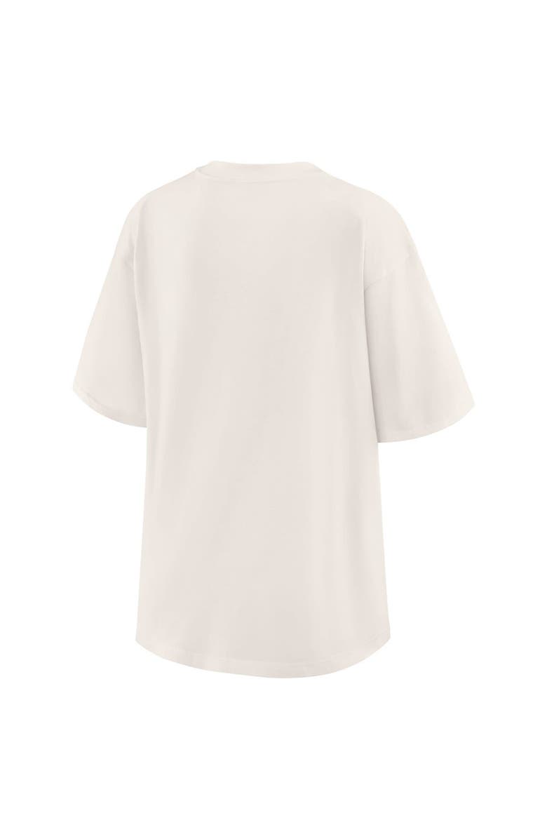 WEAR by Erin Andrews Women's WEAR by Erin Andrews Cream New York Knicks Ball Boyfriend T-Shirt, Alternate, color, Cream