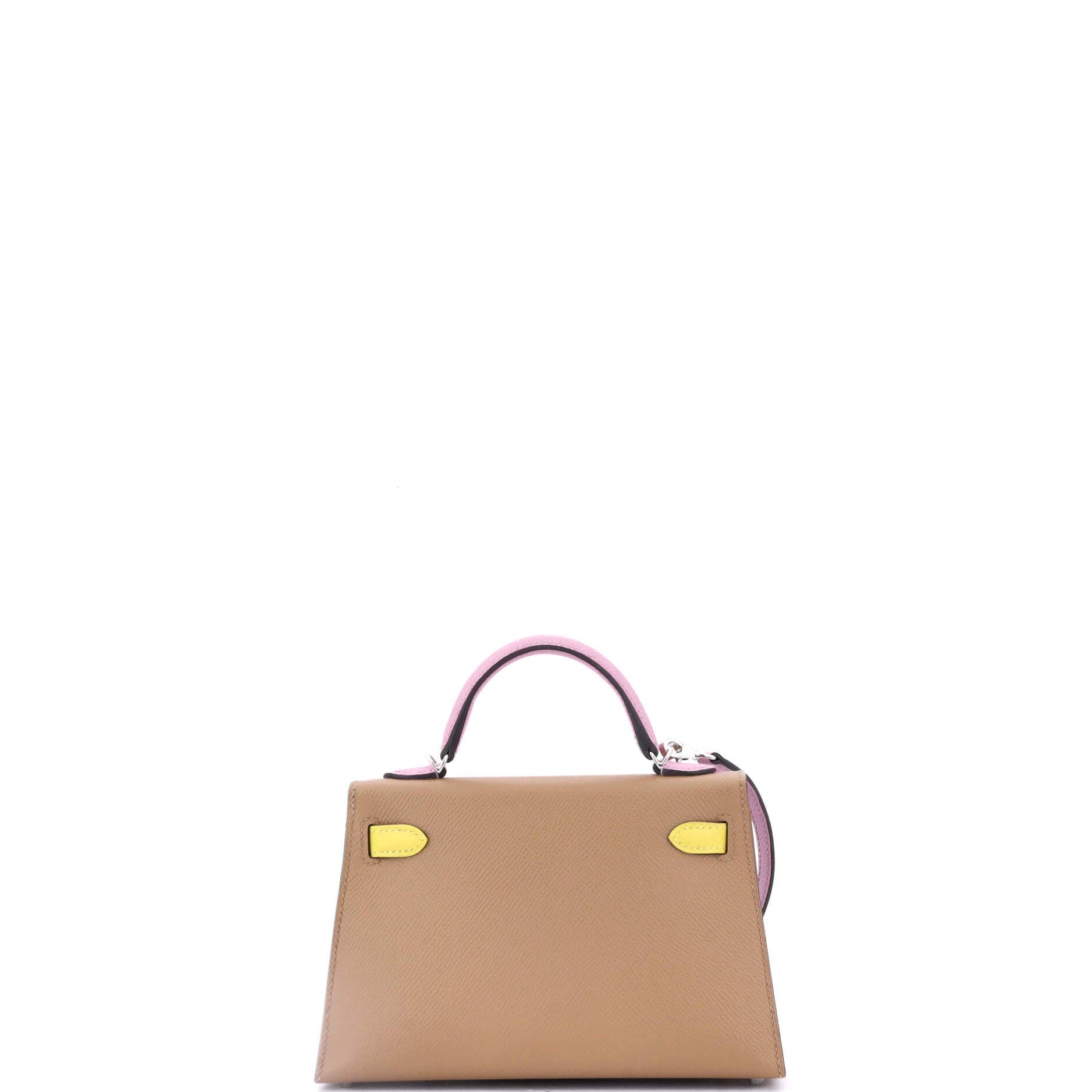 Pre-Owned Hermes Kelly Mini II Bag Tricolor Epsom with Palladium Hardware 20, Alternate, color, 