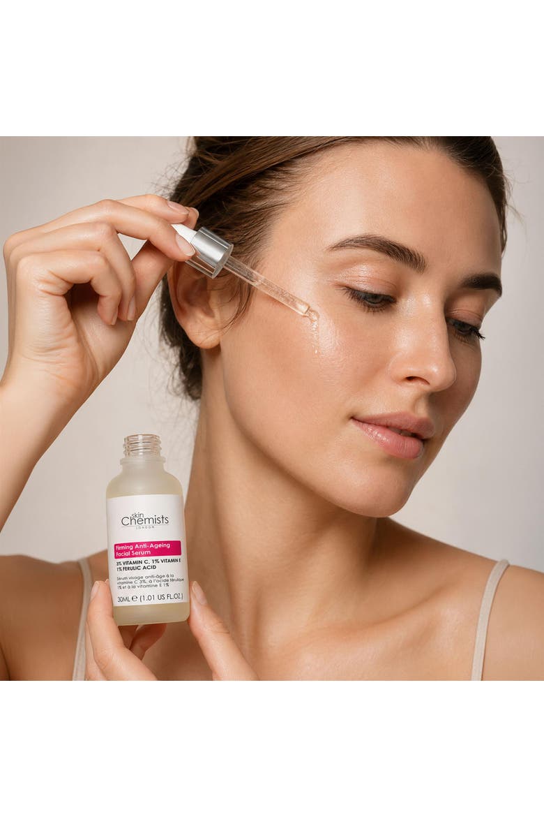 Anti-Ageing Vitamin C 3%, Ferulic Acid 1%, Vitamin E 1% Facial Serum 30ml, Alternate, color, White
