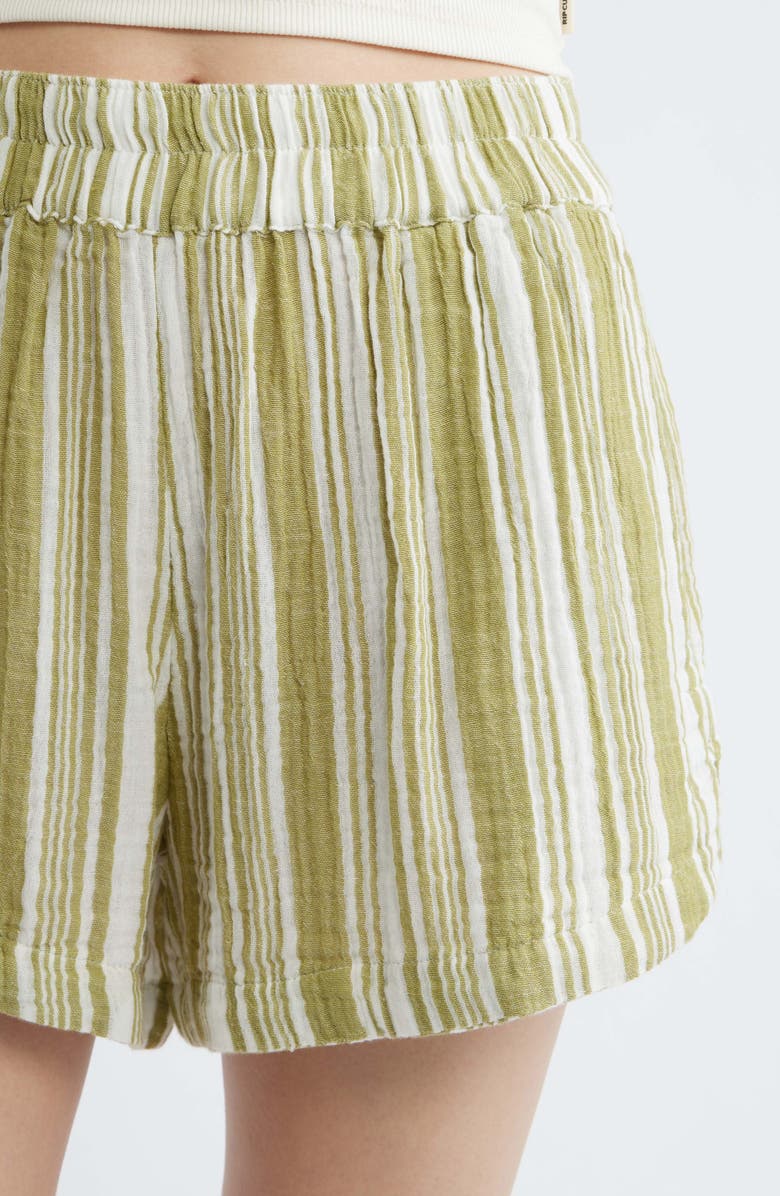 Rip Curl Premium Surf Stripe Cotton Shorts, Alternate, color, Olive