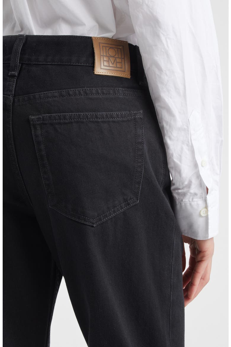 Low Rise Organic Cotton Straight Leg Jeans, Alternate, color, BLACK