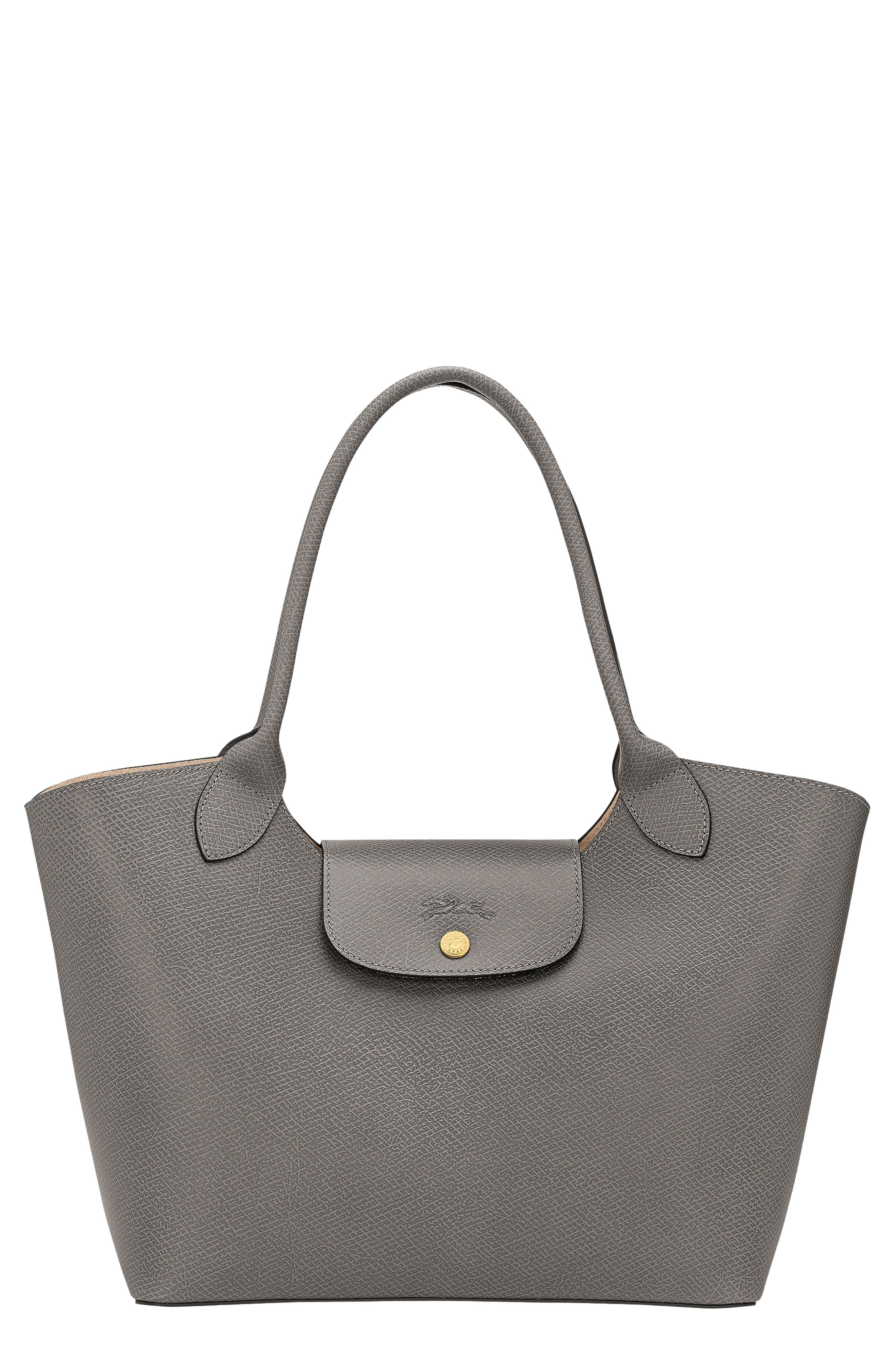 Longchamp Épure Leather Shoulder Tote, Main, color, Turtledove