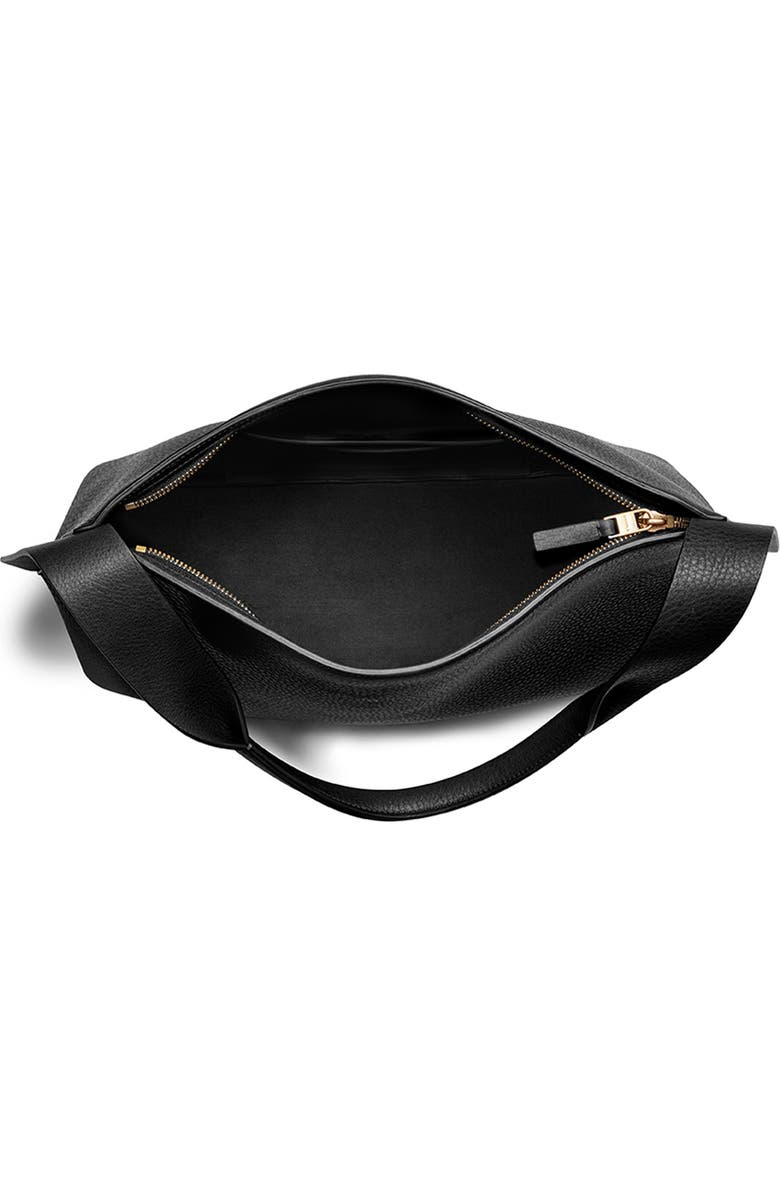 Shinola Medium Derby Leather Shoulder Bag, Alternate, color, Black