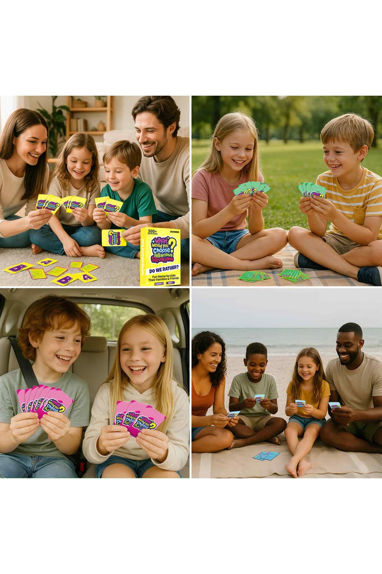 What Would You Choose? Trivia and Card Games for Kids & Family, Alternate, color, Hilarious Situations Set Of 4