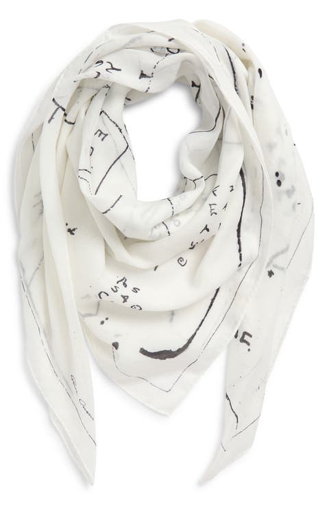 Temple Astrology Print Cotton Scarf