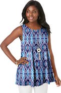 Jessica London Stretch Knit Sleeveless Swing Tunic