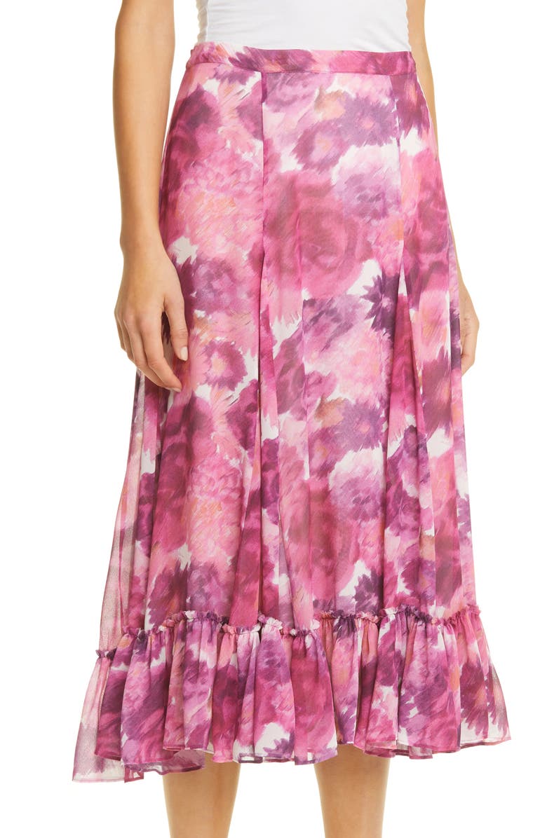 LoveShackFancy Lil Floral Silk Skirt, Alternate, color,