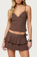 EDIKTED Hailie Grommet Trim Camisole