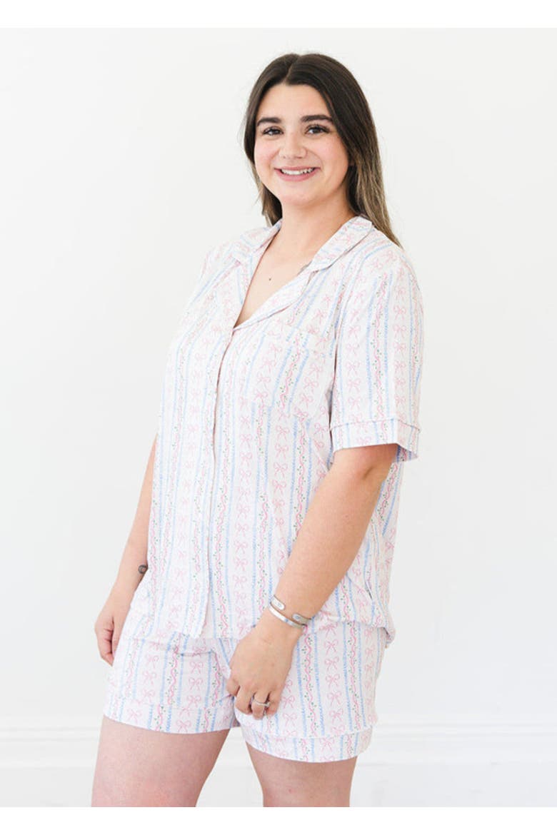 Notch Collar Pajama Set, Alternate, color, Pink