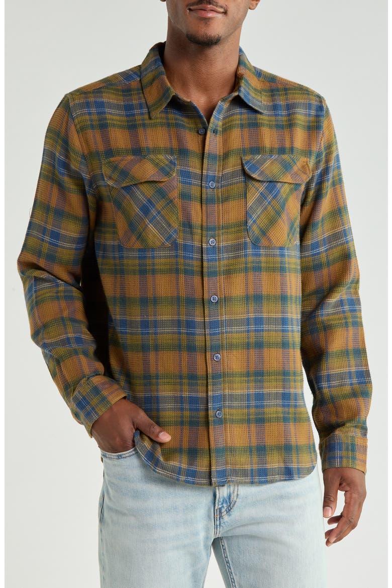 Dayshift Cotton Flannel Shirt, Main, color, OLIVE