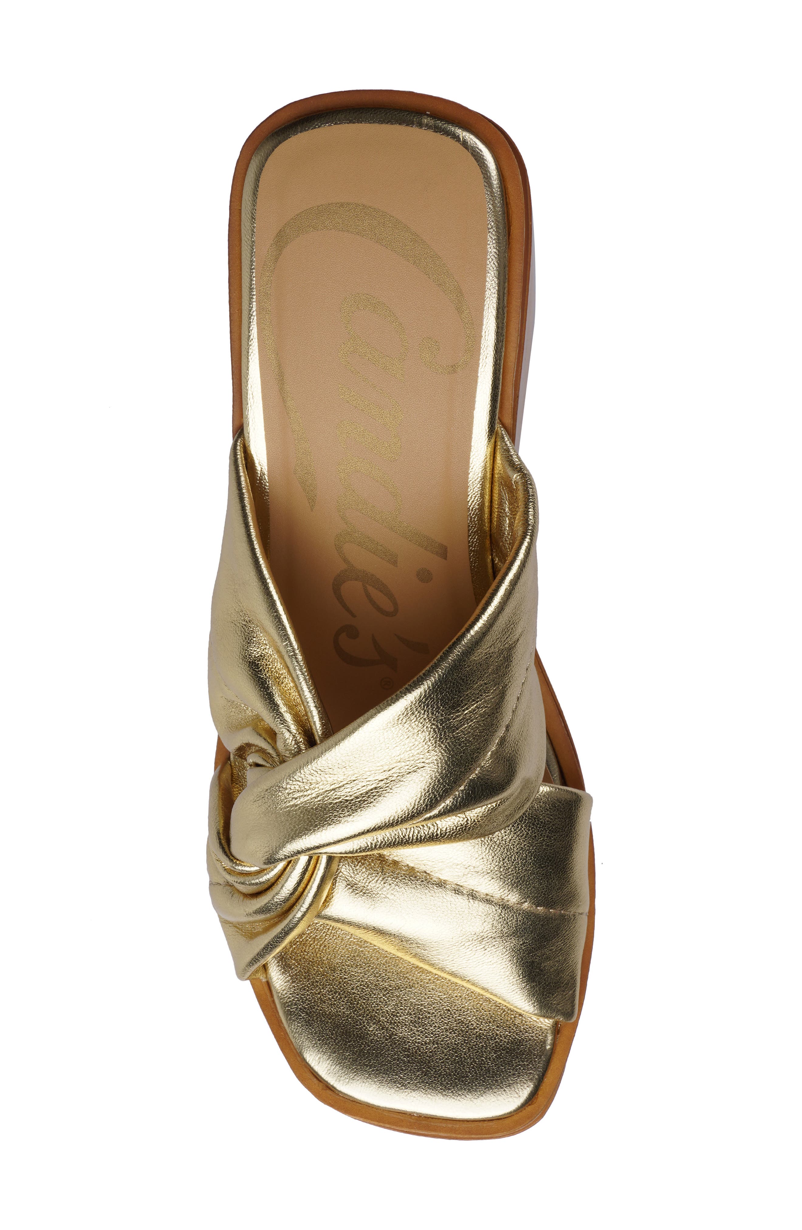 Kornelia Platform Wedge Slide Sandal, Alternate, color, GLDLT