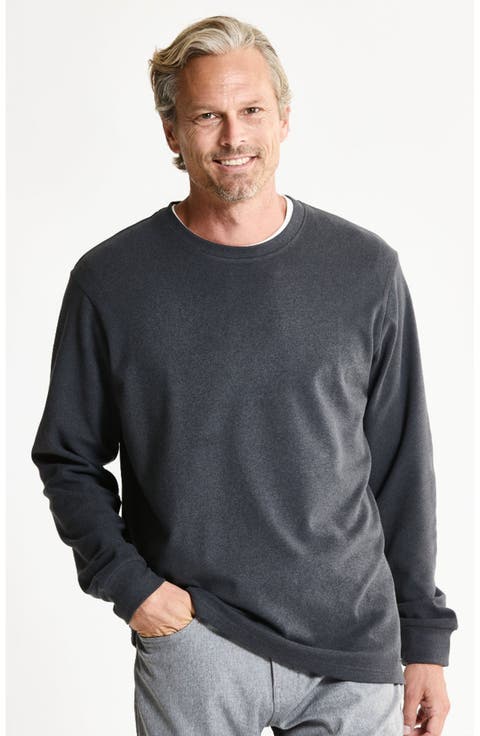 Ultra Soft Heather Knit Crewneck Sweatshirt