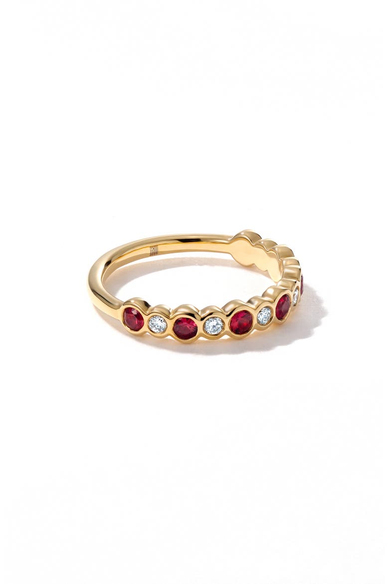 Bubbly Ruby & Diamond Ring, Main, color, RUBY