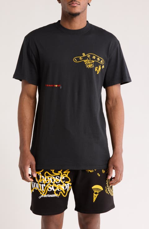 Stars Oversize Cotton Jersey Graphic T-Shirt