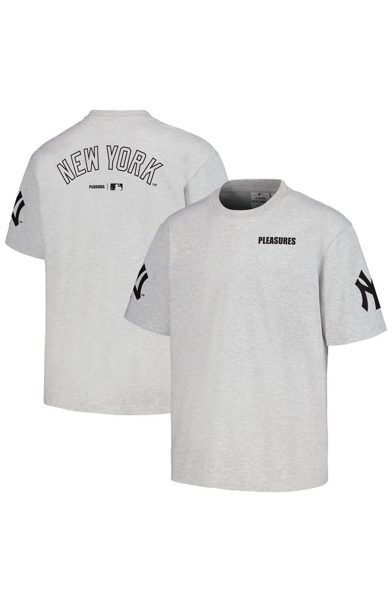 PLEASURES Men's PLEASURES Gray New York Yankees Team T-Shirt, Main, color,