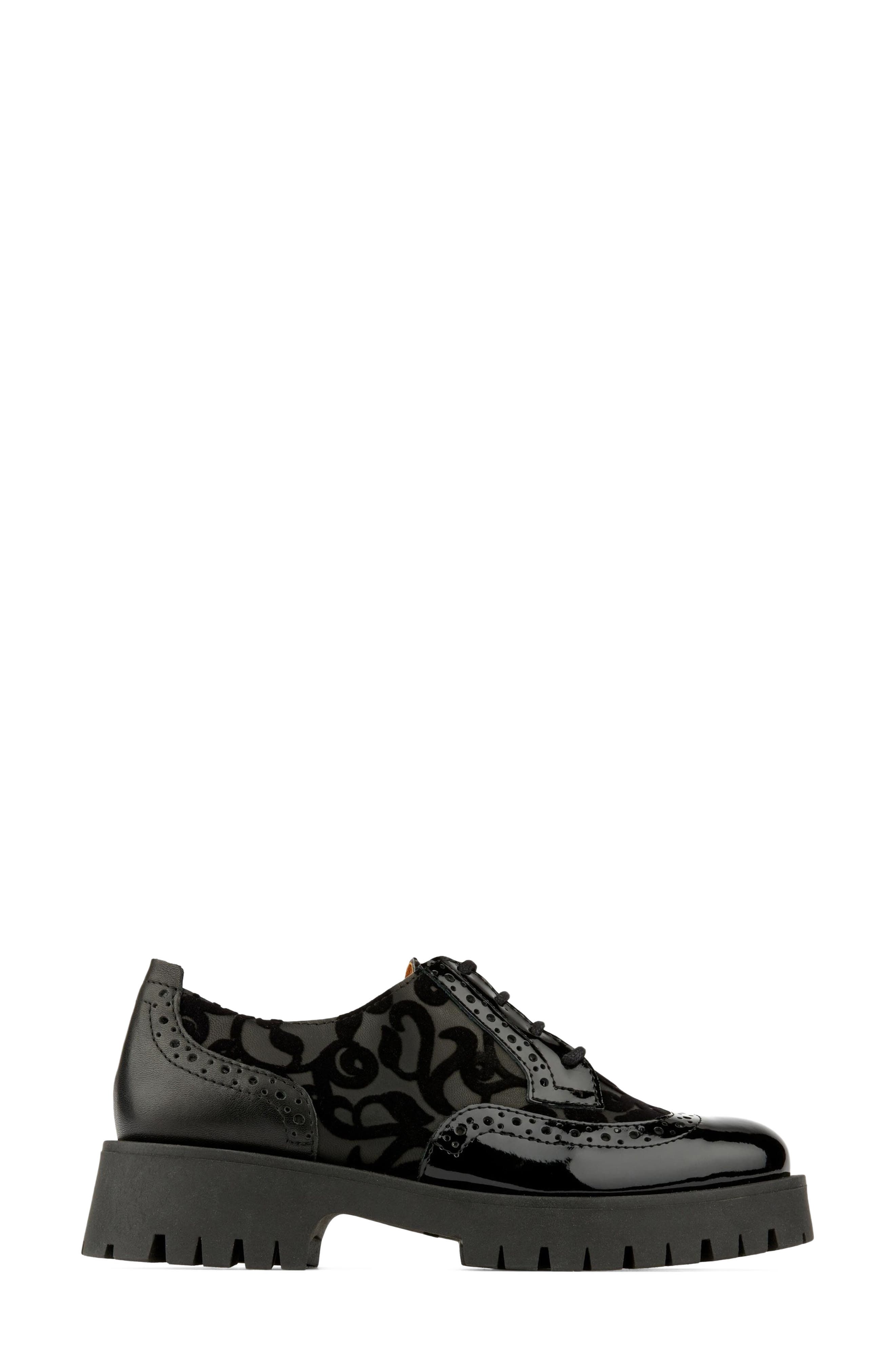 Artisan Wingtip Lug Sole Derby, Alternate, color, BLACK