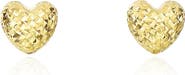 The Lovery Fine Jewelry Sparkle Cut Heart Stud Earrings