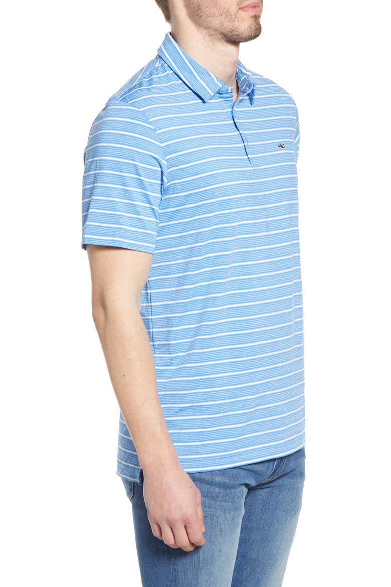 Lakeworth Stripe Sankaty Performance Polo, Alternate, color, CORNFLOWER