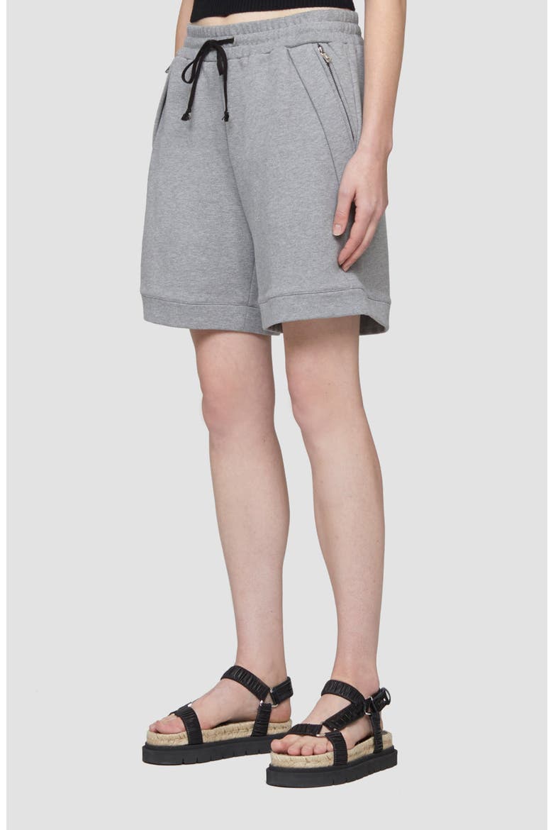 French Terry Pull On Shorts, Alternate, color, GREY MELANGE