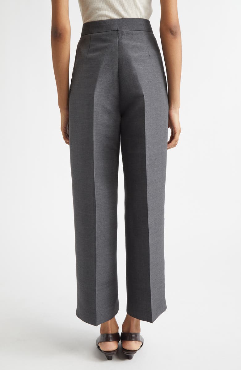 GIA STUDIOS Momento Wool & Silk Trousers, Alternate, color, Charcoal