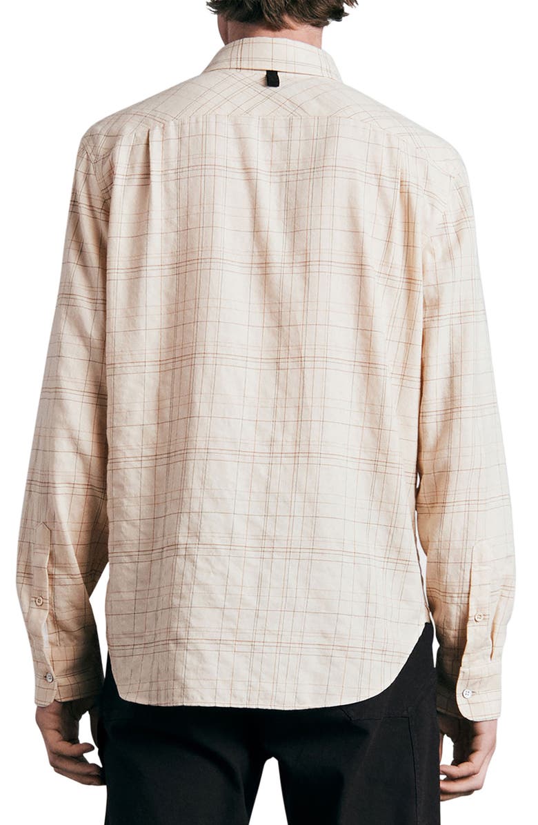 rag & bone Gus Plaid Button-Up Shirt, Alternate, color, 