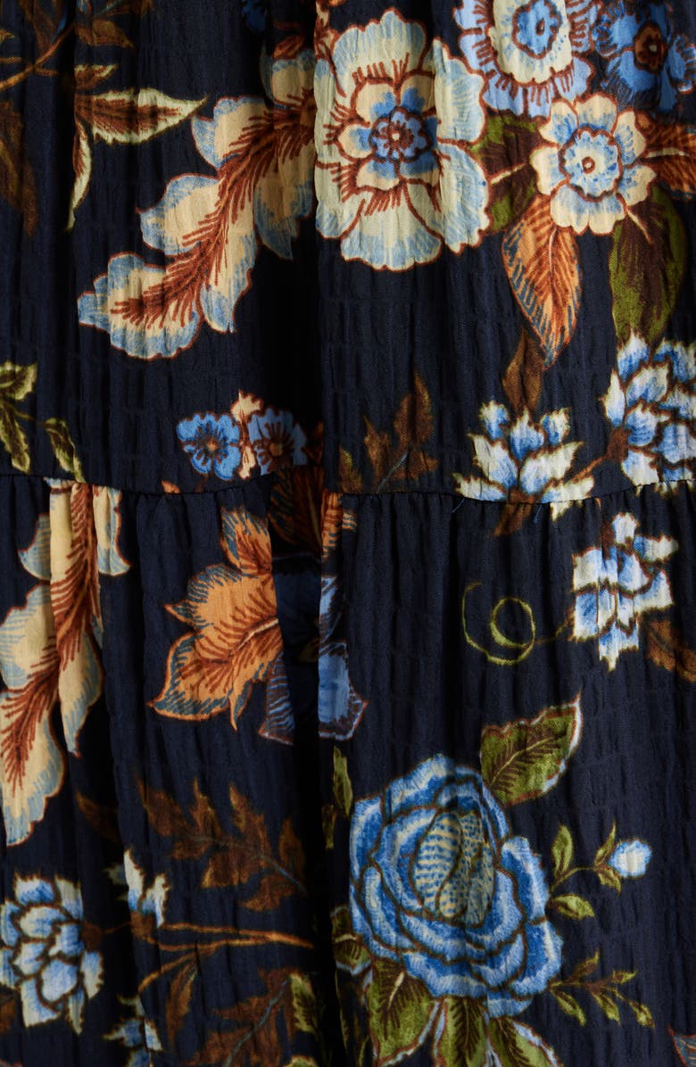 Vince Camuto Floral Midi Sundress, Alternate, color, Navy Multi