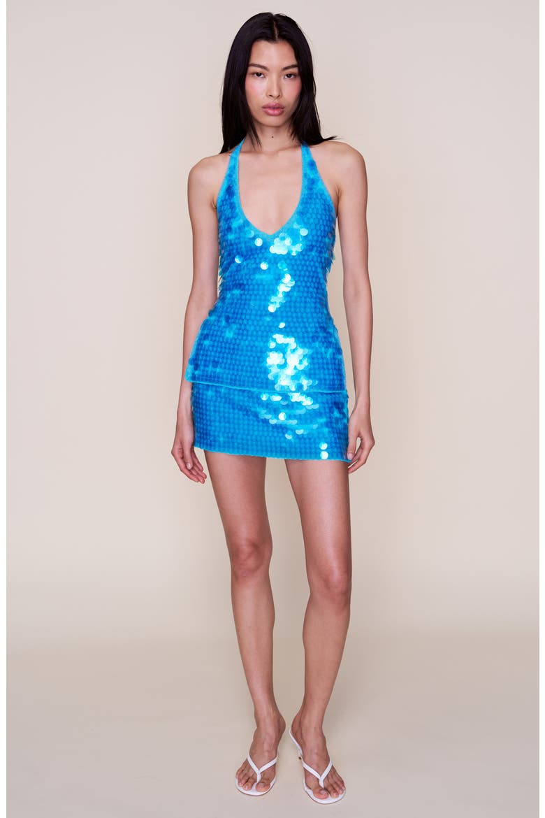 Paradise Micro Mini Skirt, Alternate, color, Sea Blue