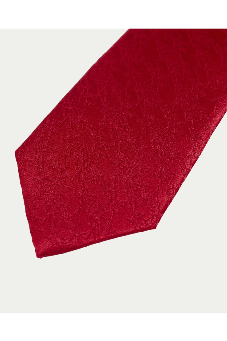 Bark Weave Silk Jacquard Tie, Alternate, color, Red
