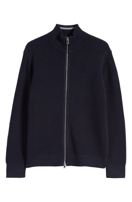 Theory Gary Front Zip Cardigan In Black