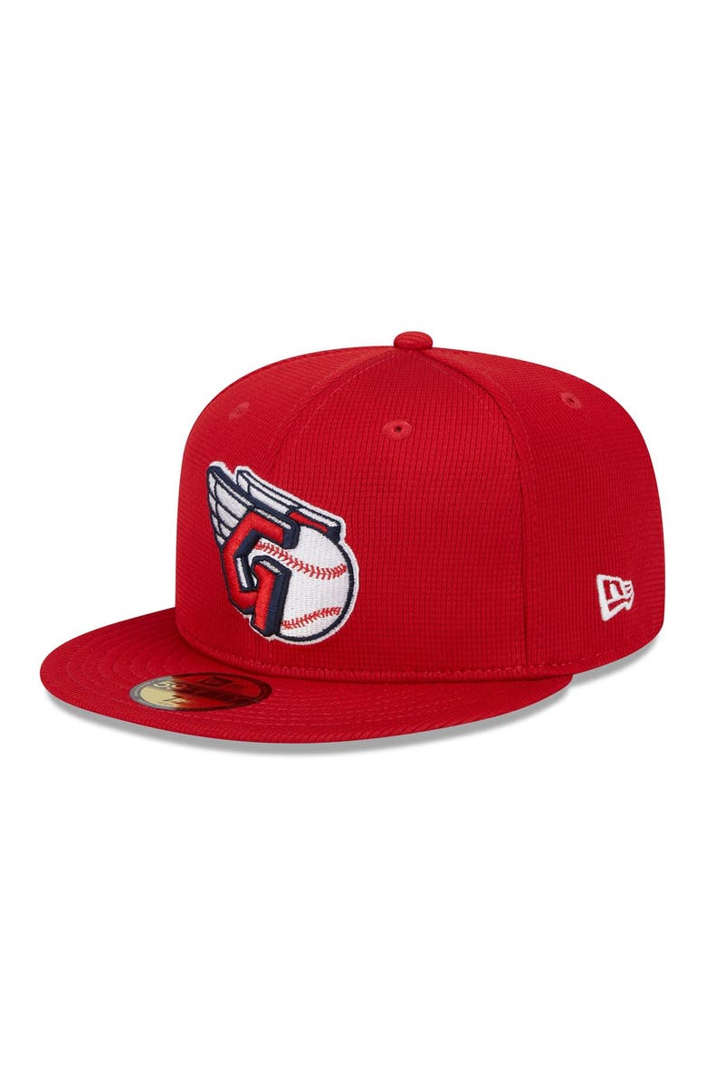 New Era Men's New Era Red Cleveland Guardians 2024 Spring Training 59FIFTY Fitted Hat, Alternate, color,