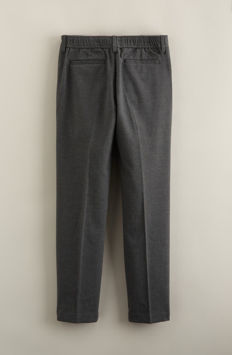 Nordstrom Kids' Flat Front Stretch Dress Pants, Alternate, color, Charcoal Grey Heather