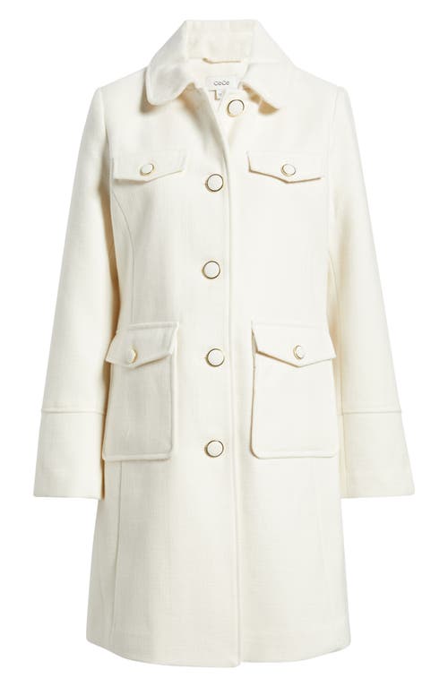 Cece Women's Button-front Coat In White