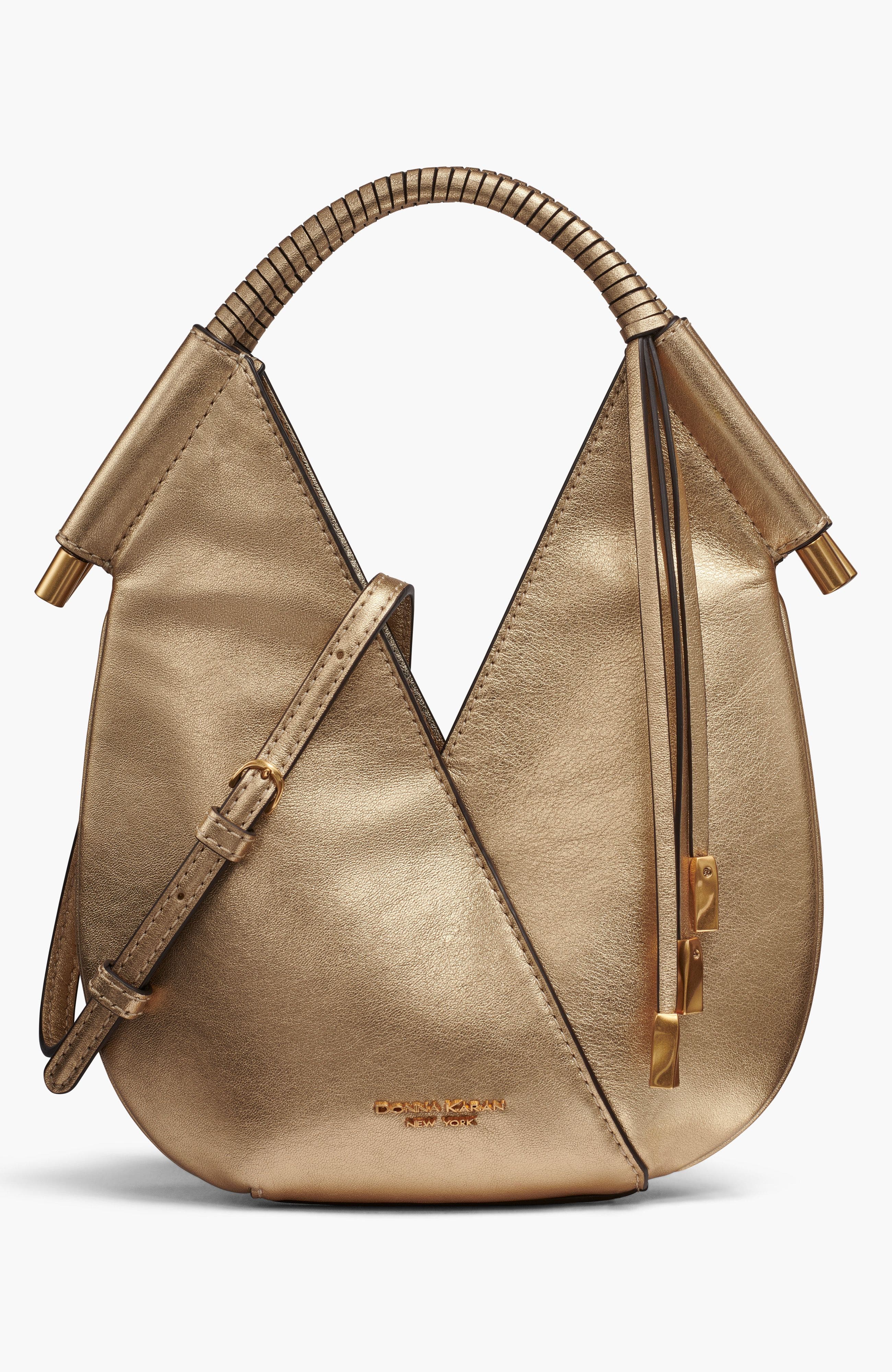 Donna Karan New York Baldwin Metallic Micro Crossbody, Main, color, Gold