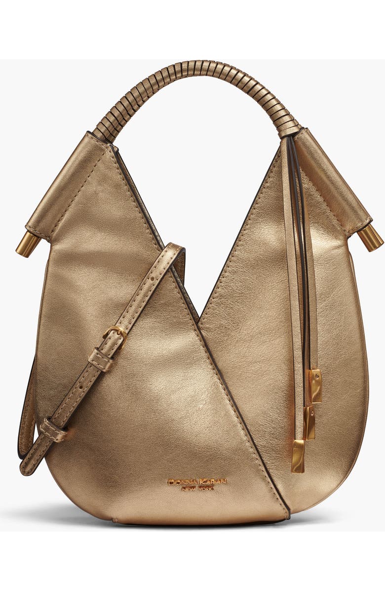 Donna Karan New York Baldwin Metallic Micro Crossbody, Main, color, Gold