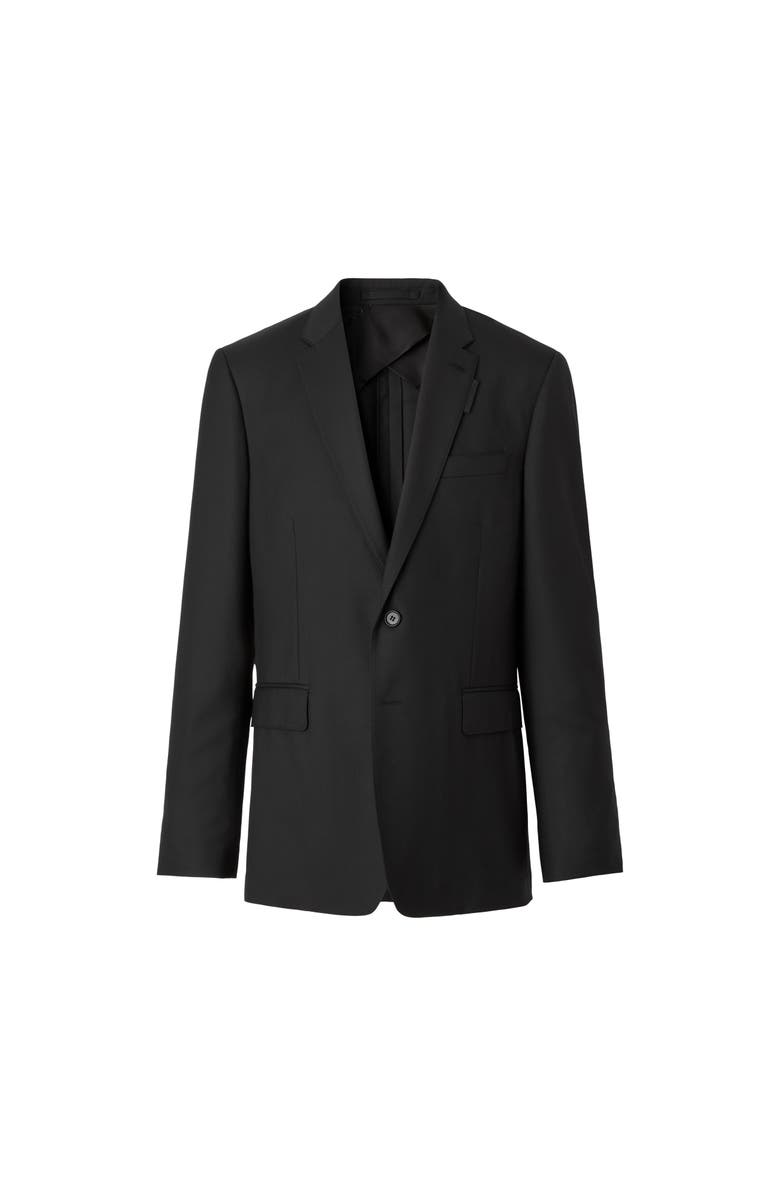 Burberry Wool Tailored Jacket, Alternate, color, Black