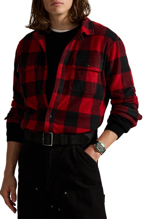 Flannel Button-Up Overshirt