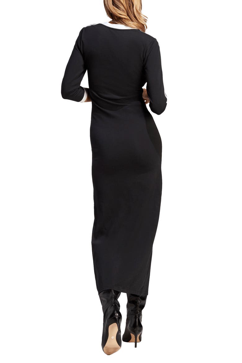 Adicolor Classics 3-Stripes Maxi Dress, Alternate, color, BLACK