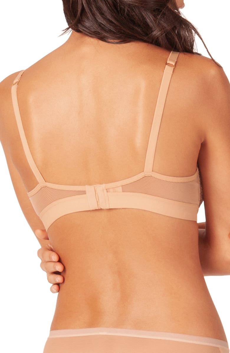 LIVELY The Lace T-Shirt Underwire Bra, Alternate, color, Toasted Almond